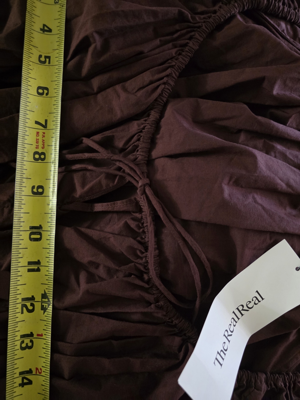 Matteau Chocolate Puff-Sleeve Tiered Dress - Picture 14 of 15